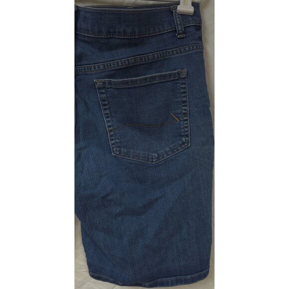 Lee Womens 14M Blue Medium Wash Relaxed Fit 5 Pocket Stretch Denim Shorts 34x10 - Picture 7 of 9